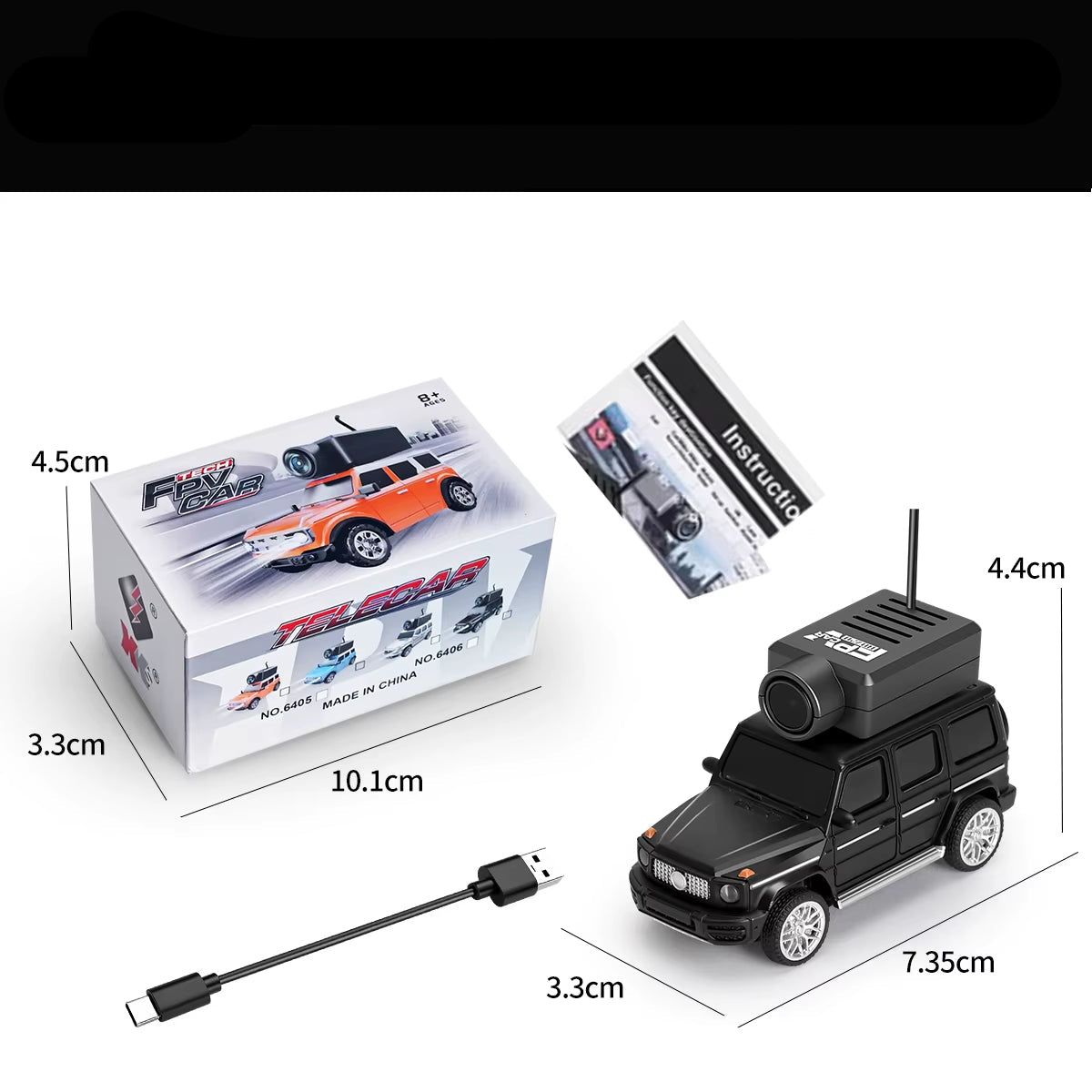 6405 1/64 Full Size Mini RC Car with FPV HD Camera 2.4G with Gyroscope Remote Control Cars Gifts for Desktop Toys