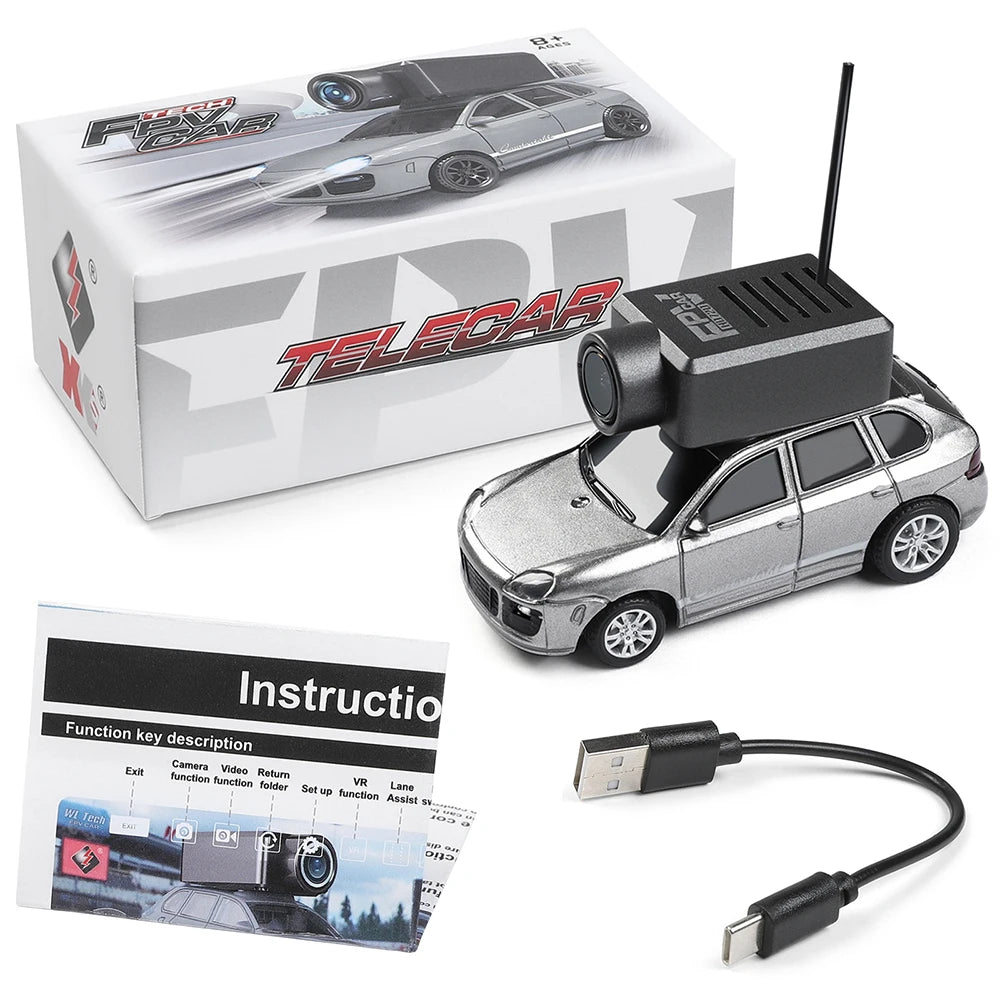 New Wltoys RC Cars 1:64 Mini Porsche 6401 HD Camera RC Racing Car 120° Wide Ancle 2.4G Mobile APP Control RC Off-Road Mini Car