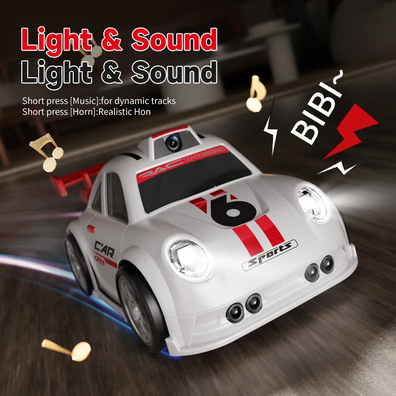 2026 New C6 RC Drift Car with Dual Mode Lights Sound Camera Screen Control Car Smart Induction following Children'S Toys Gift