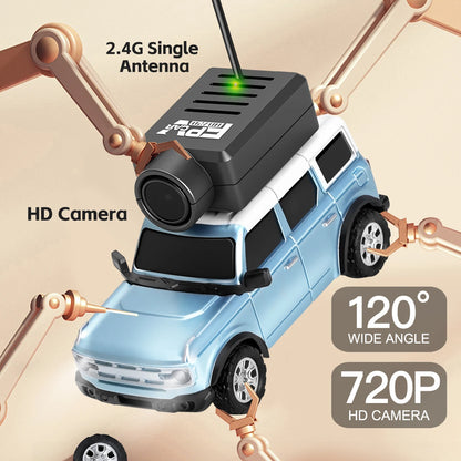 6405 1/64 Full Size Mini RC Car with FPV HD Camera 2.4G with Gyroscope Remote Control Cars Gifts for Desktop Toys