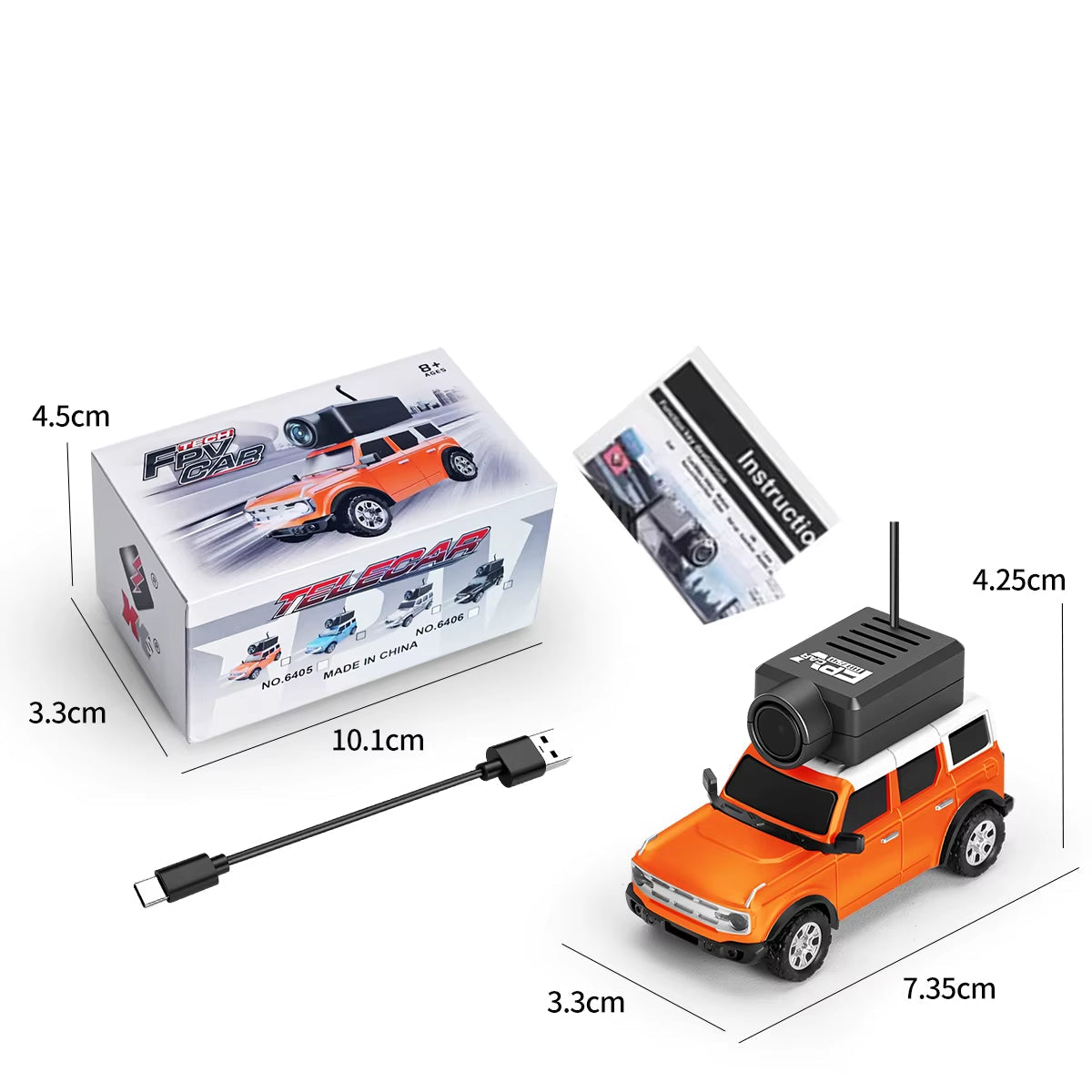 6405 1/64 Full Size Mini RC Car with FPV HD Camera 2.4G with Gyroscope Remote Control Cars Gifts for Desktop Toys