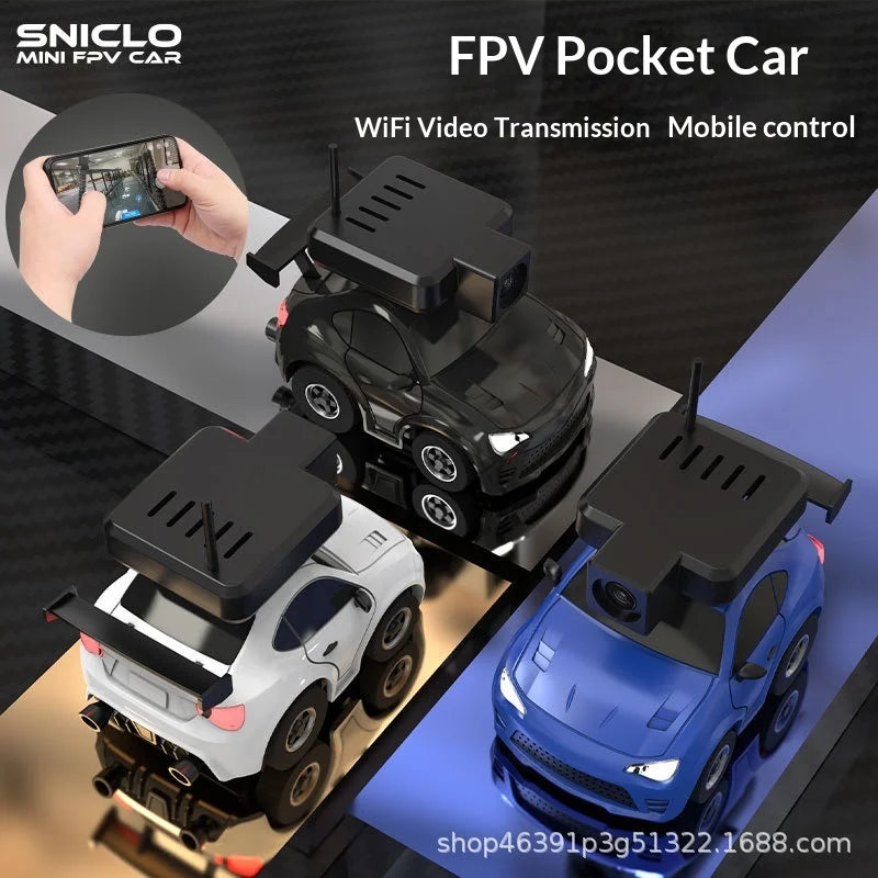 SNICLO FPV RC Car Mini Pocket Wireless Wifi First Person View Phone Controlled Racing Toy Car for Boys Birthday and Holiday Gift