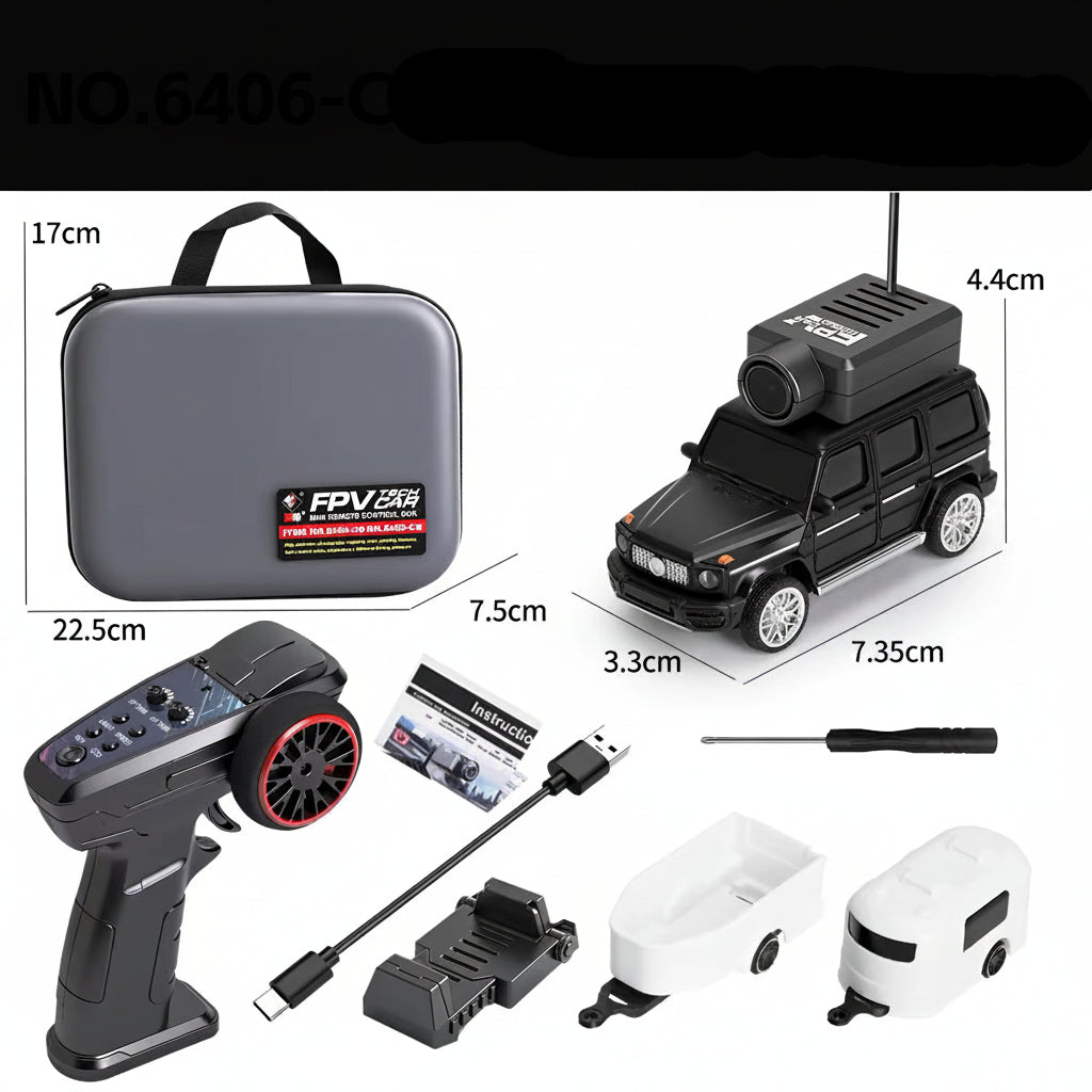 6405 1/64 Full Size Mini RC Car with FPV HD Camera 2.4G with Gyroscope Remote Control Cars Gifts for Desktop Toys