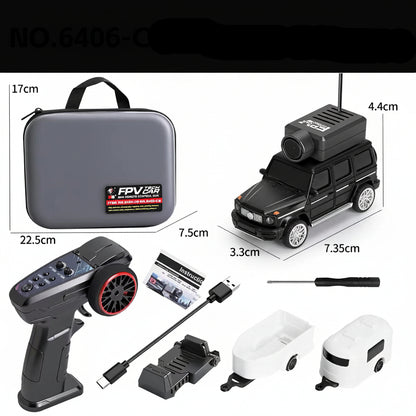 6405 1/64 Full Size Mini RC Car with FPV HD Camera 2.4G with Gyroscope Remote Control Cars Gifts for Desktop Toys