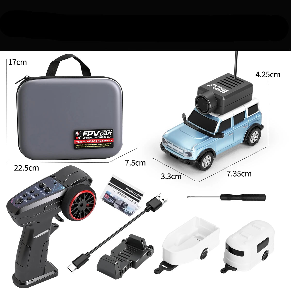 6405 1/64 Full Size Mini RC Car with FPV HD Camera 2.4G with Gyroscope Remote Control Cars Gifts for Desktop Toys