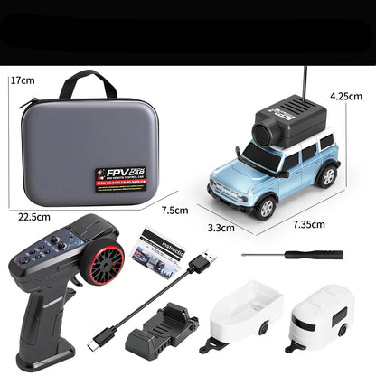 6405 1/64 Full Size Mini RC Car with FPV HD Camera 2.4G with Gyroscope Remote Control Cars Gifts for Desktop Toys