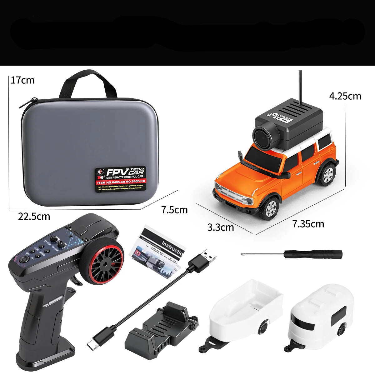6405 1/64 Full Size Mini RC Car with FPV HD Camera 2.4G with Gyroscope Remote Control Cars Gifts for Desktop Toys