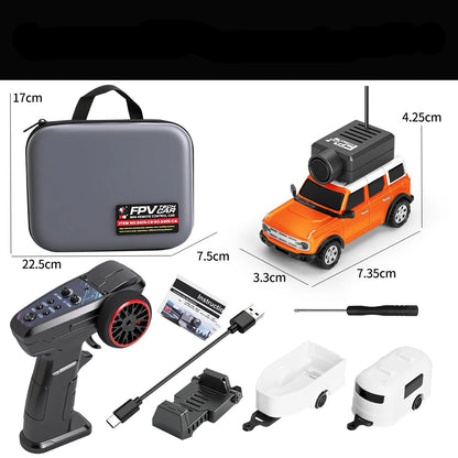 6405 1/64 Full Size Mini RC Car with FPV HD Camera 2.4G with Gyroscope Remote Control Cars Gifts for Desktop Toys