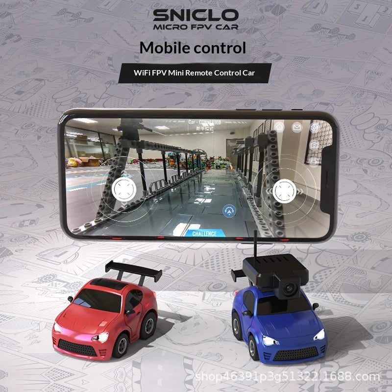 SNICLO FPV RC Car Mini Pocket Wireless Wifi First Person View Phone Controlled Racing Toy Car for Boys Birthday and Holiday Gift